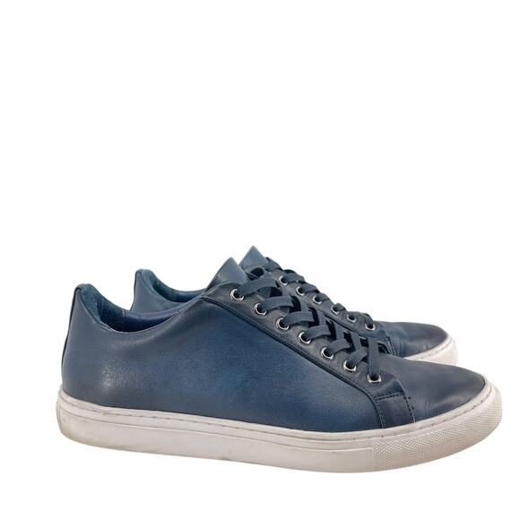 Thursday Everyday Low Top Sneakers Men’s 10 Blue Leather - Picture 1 of 10